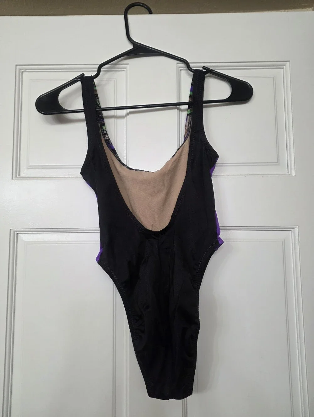 Jag Jeans Black and Purple Trim One Piece Bikini Top Size 6